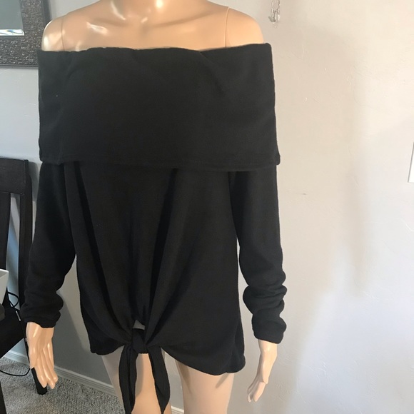 NEW SEXY black off the shoulder long loose fitting - Picture 4 of 6